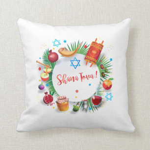 A Good & Sweet New Year! Holiday Rosh Hashanah Throw Pillow