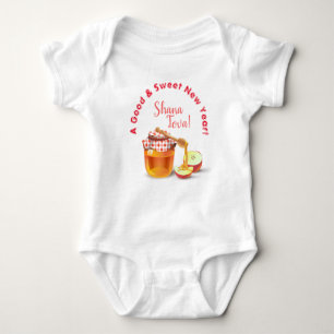 A Good & Sweet New Year! Honey & Apple Shana Tova Baby Bodysuit