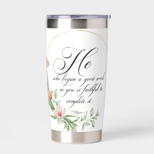 A good work, Pink tulips frame  Insulated Tumbler