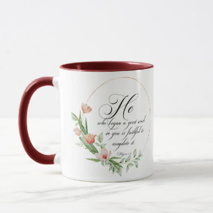 A good work, Pink tulips frame  Mug