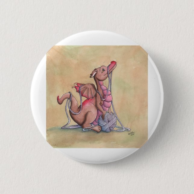 A Good Yarn 2 Inch Round Button (Front)