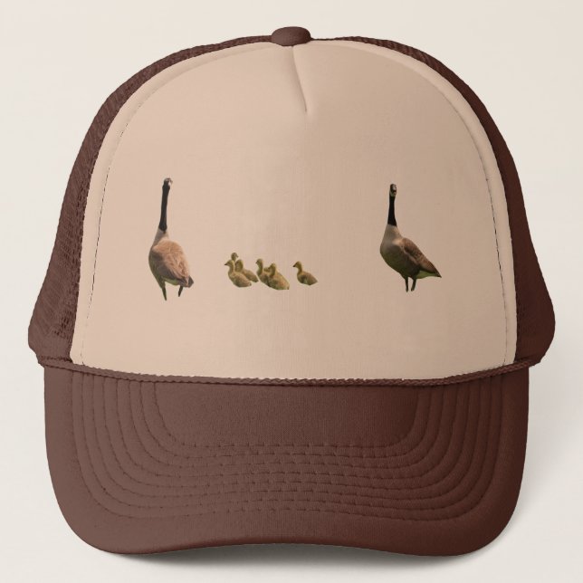 A Goose with her Goslings  Trucker Hat (Front)