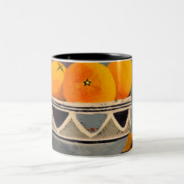 A gorgeous mug with oranges painting design 