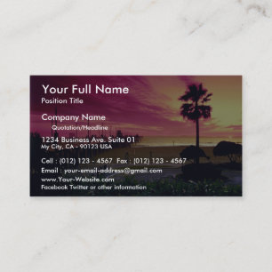 A gorgeous sunset at the pier, Huntington Beach, C Business Card