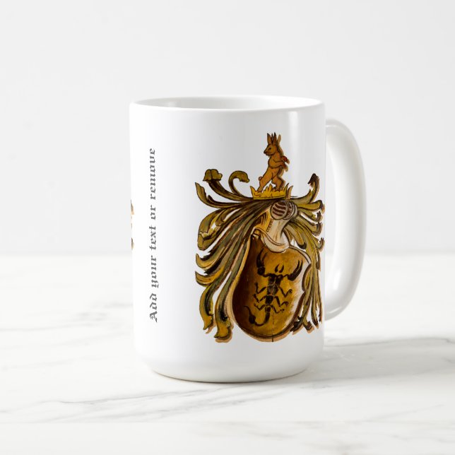 A Gothic heraldry astrology Scorpio zodiac sign, Coffee Mug (Front Right)