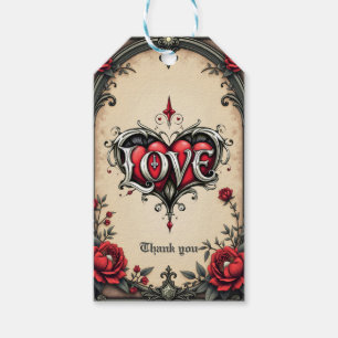 A gothic romance. An ornate, gothic-style  Gift Tags