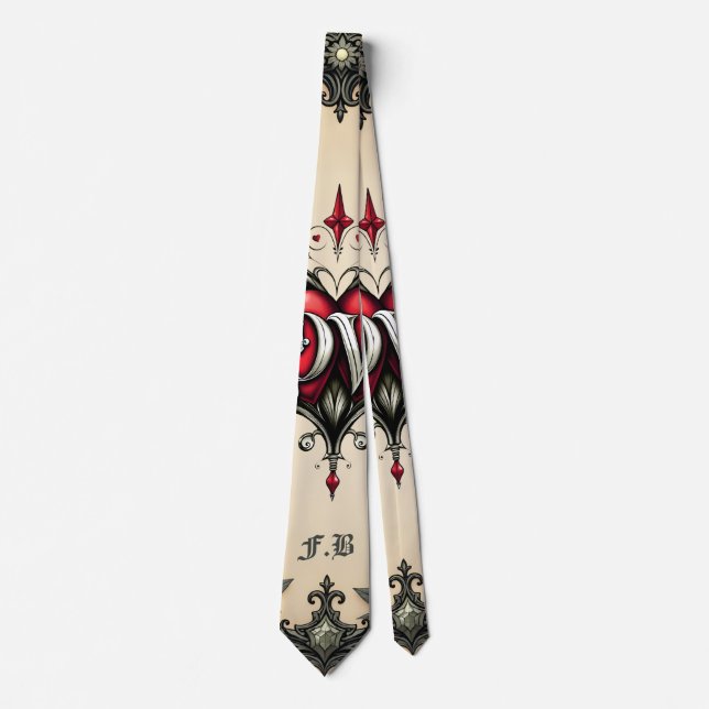 A gothic romance. An ornate, gothic-style  Tie (Front)