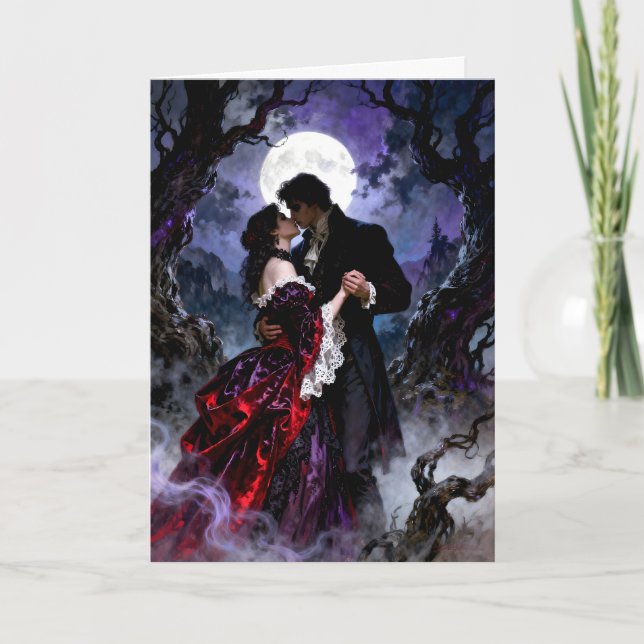 A Gothic Romance Valentine Holiday Card (Front)