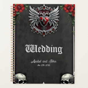 A Gothic symbiosis, elegant haert and skulls. Planner