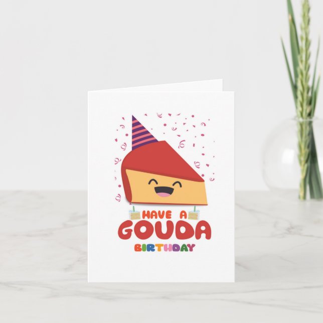 A Gouda Puns Birthday Card (Front)
