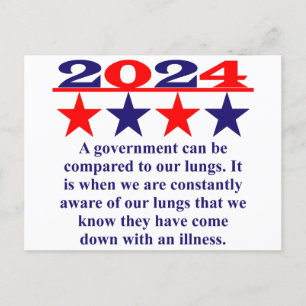 A Government Can Be Compared - Political Quote  Postcard