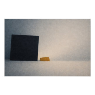 A Grain of Sand Against the Mirror Abstract Art Poster