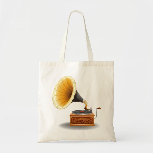 A gramophone tote bag (Front)