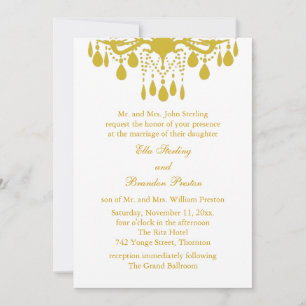 A Grand Ballroom Wedding Invitation (yellow)