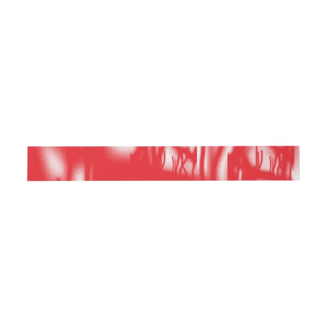 A graphic design featuring bold red and orange sha invitation belly band (Flat)