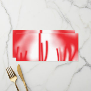 A graphic design featuring bold red and orange sha menu