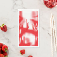 A graphic design featuring bold red and orange sha