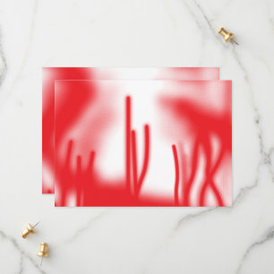 A graphic design featuring bold red and orange sha save the date