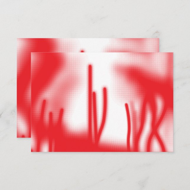 A graphic design featuring bold red and orange sha thank you card (Front/Back)