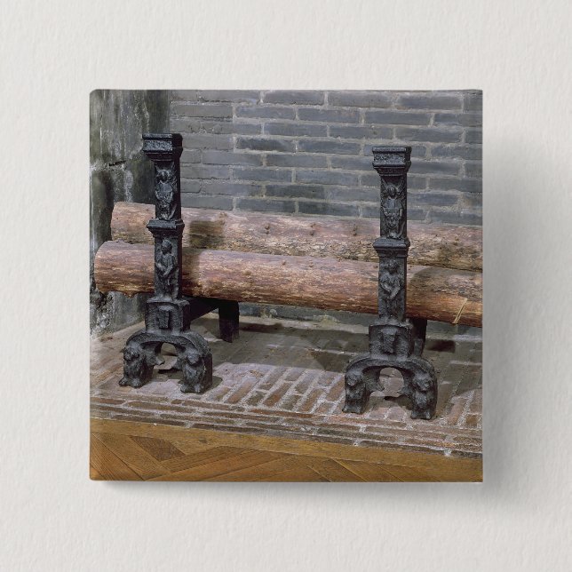 A grate 2 inch square button (Front)