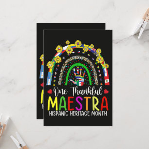 A Grateful Maestra Teacher Hispanic Heritage Month Invitation