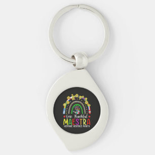 A Grateful Maestra Teacher Hispanic Heritage Month Keychain