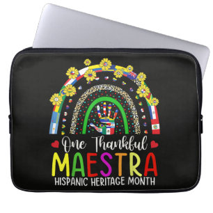 A Grateful Maestra Teacher Hispanic Heritage Month Laptop Sleeve