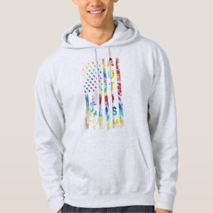 A Great Autism Awareness Month Design With America Hoodie