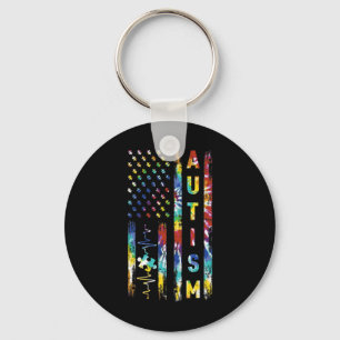 A Great Autism Awareness Month Design With America Keychain
