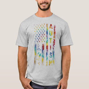 A Great Autism Awareness Month Design With America T-Shirt