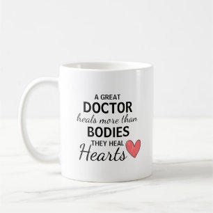 A Great Doctor Heals Hearts Personalized Coffee Mug