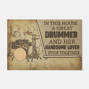 A Great Drummer And Her Handsome Lover  Doormat