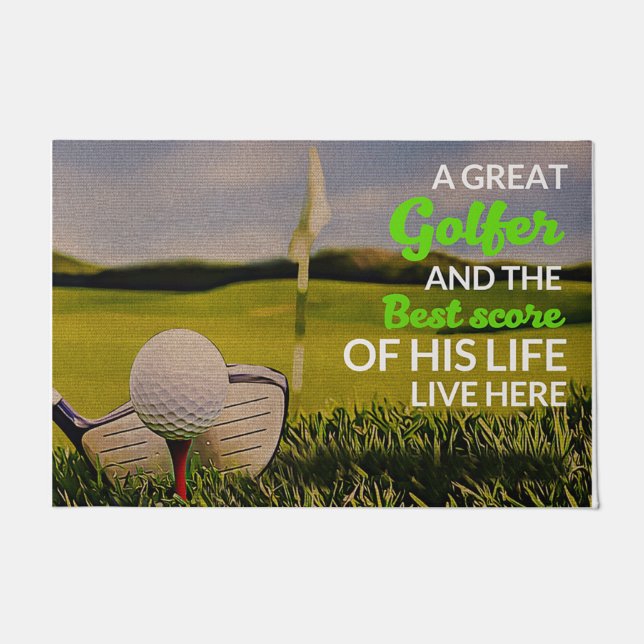 A Great Golfer Doormat, Golf Player Doormat (Front)