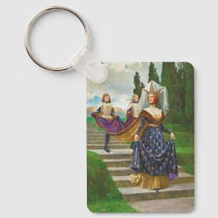 A Great Lady, c. 1910 by John Collier Keychain