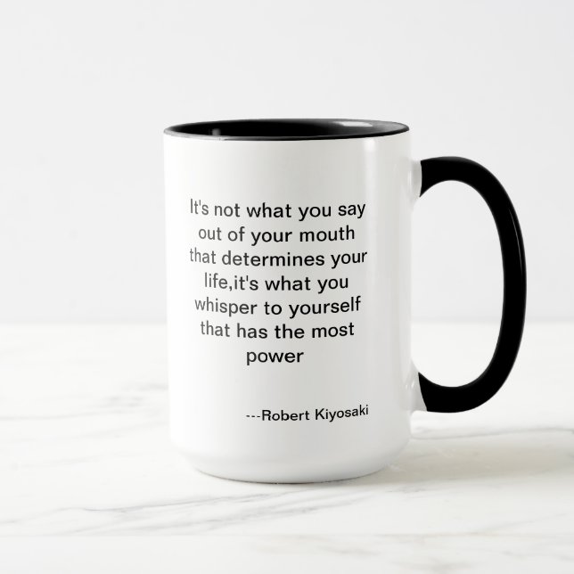 A great quote from Rich Dad Mug (Right)
