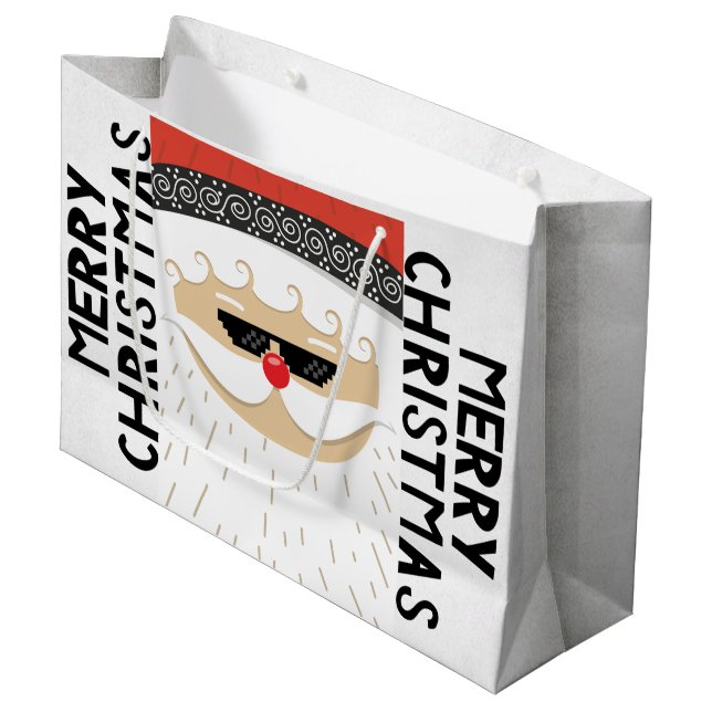 A Great Red and White Bag for a Christmas Present (Front Angled)