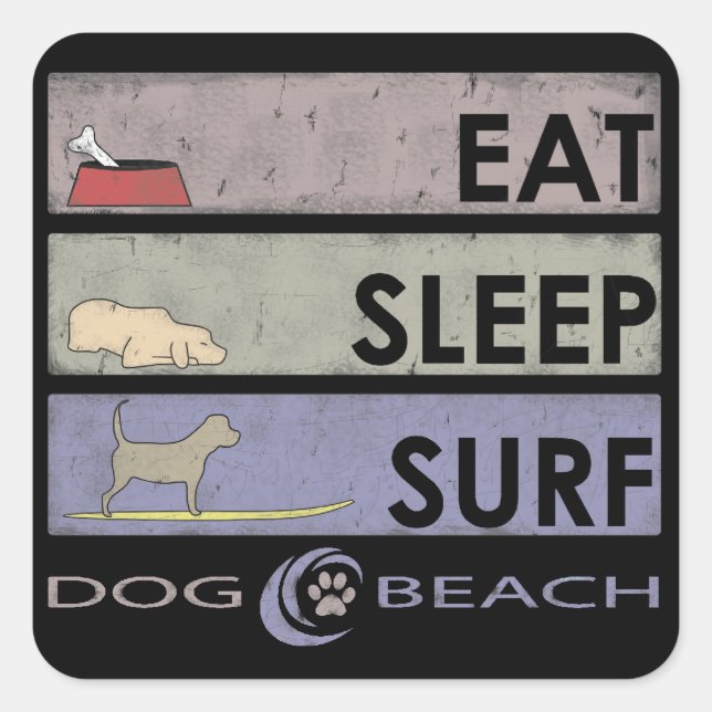 A great sticker for dog and beach lovers! (Front)