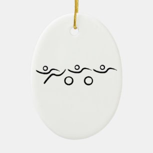 A great Triathlon gift for your friend or family Ceramic Ornament