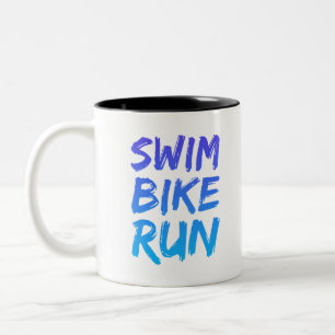 A great Triathlon gift for your friend or family m Two-Tone Coffee Mug