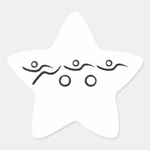 A great Triathlon gift for your friend or family Star Sticker