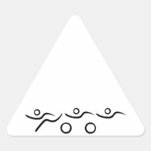 A great Triathlon gift for your friend or family Triangle Sticker