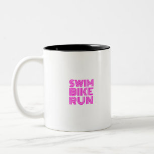 A great Triathlon gift for your friend or family Two-Tone Coffee Mug