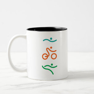 A great Triathlon gift for your friend or family.. Two-Tone Coffee Mug