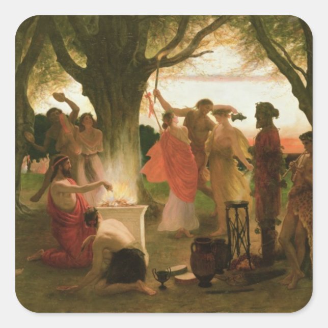 A Greek Festival Square Sticker (Front)