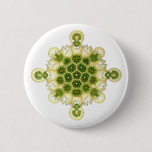 A Green Algae 2 Inch Round Button