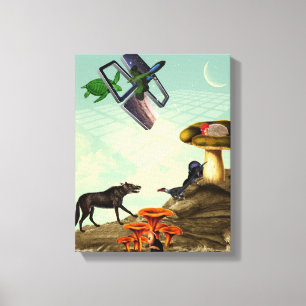 A green and breathable planet canvas print