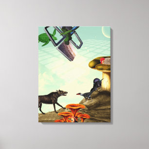 A green and breathable planet canvas print