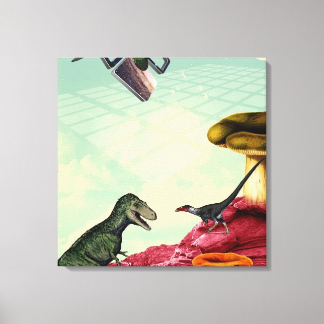 A green and breathable planet canvas print (Front)