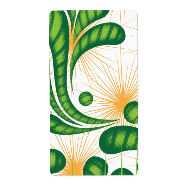 A green and gold artistic pattern depicting a tree (Front)