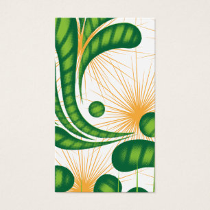 A green and gold artistic pattern depicting a tree